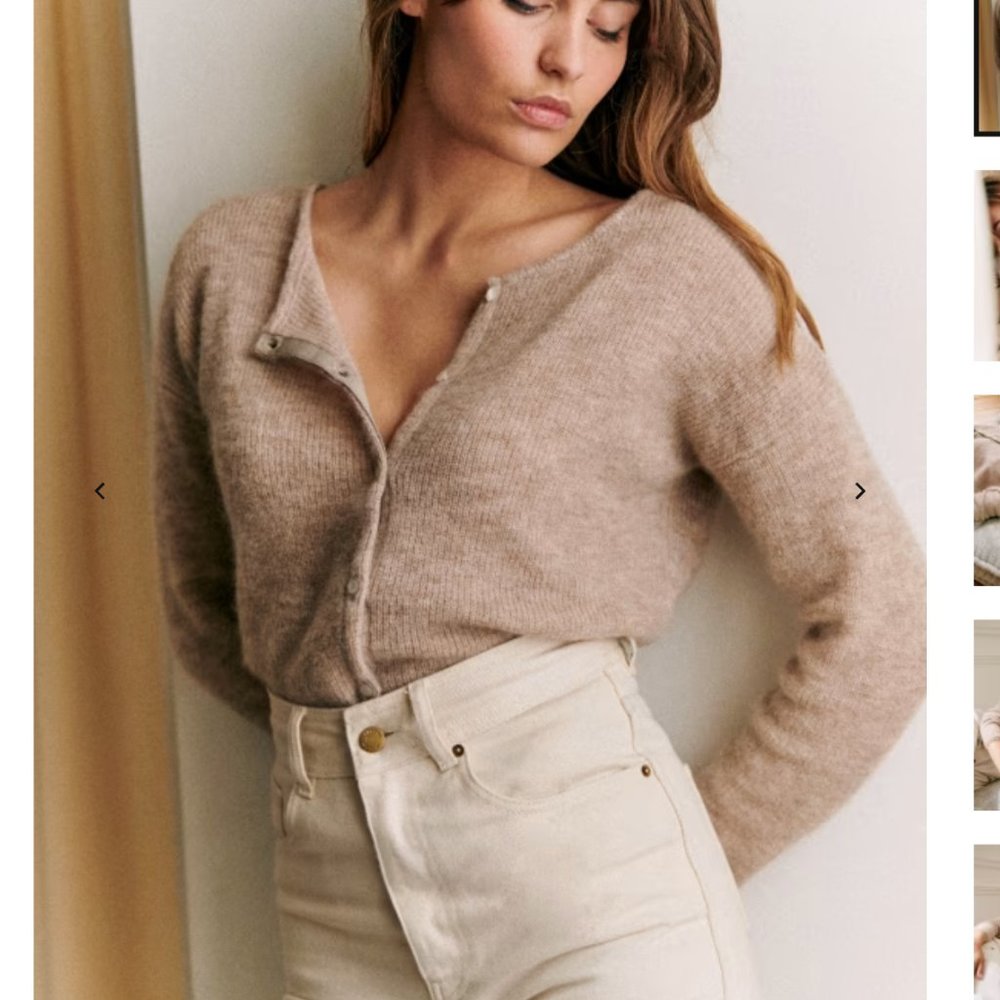 Sézane GASPARD CARDIGAN  Light Beige
